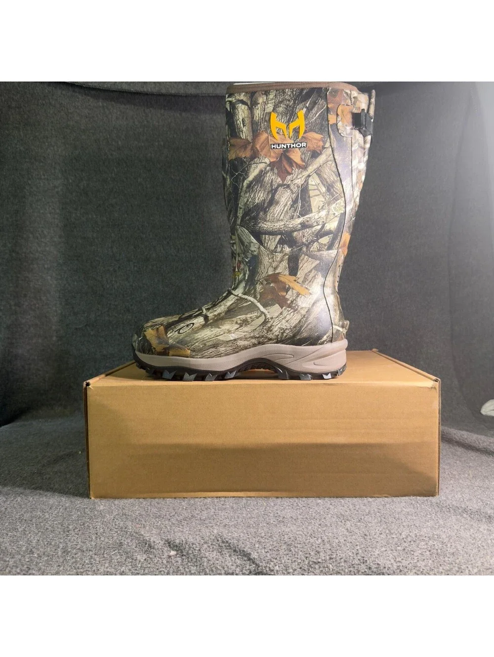 Hunthor Hunting Boots Mens Size 9 Brown Camo 800g Insulated Waterproof Snow